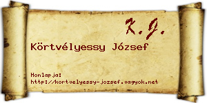 Körtvélyessy József névjegykártya