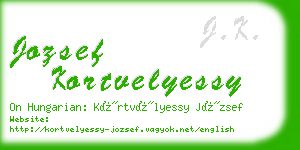 jozsef kortvelyessy business card